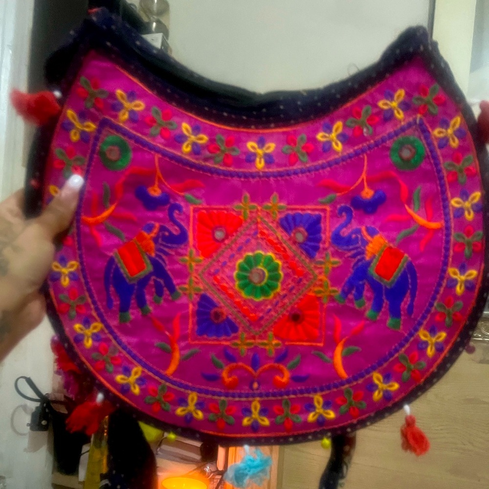 Boho elephant cross body